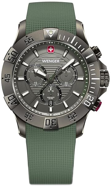 Wenger Herrklocka 01.0643.127 Seaforce Grå/Gummi Ø43 mm