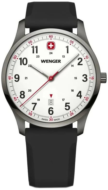 Wenger Herrklocka 01.1441.132 City Vit/Gummi Ø42 mm