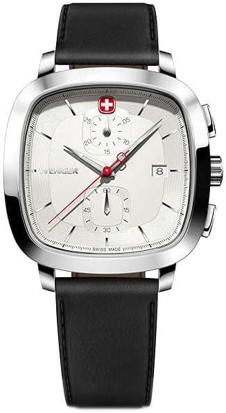Wenger Herrklocka 01.1933.104 Vintage Vit/Läder