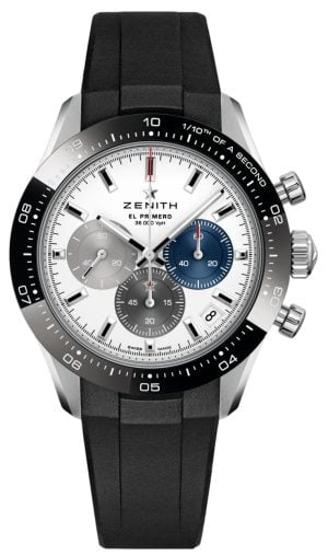 Zenith Herrklocka 03.3100.3600-69.R951 Chronomaster Sport Vit/Gummi