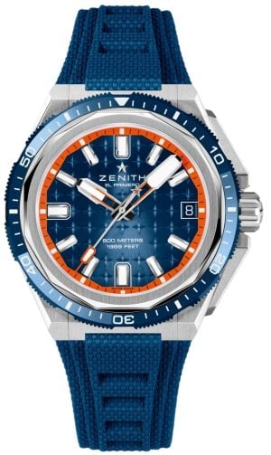 Zenith Herrklocka 95.9601.3620-51.I301 Defy Extreme Blå/Gummi Ø42.5
