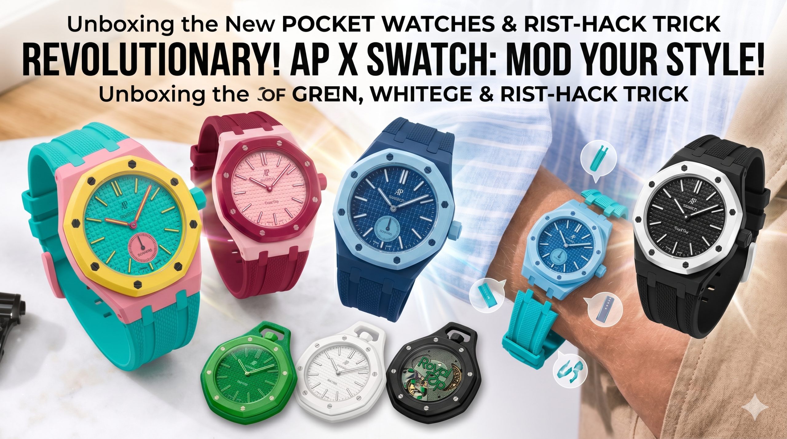 audemars piguet × swatch royal pop armband och straps