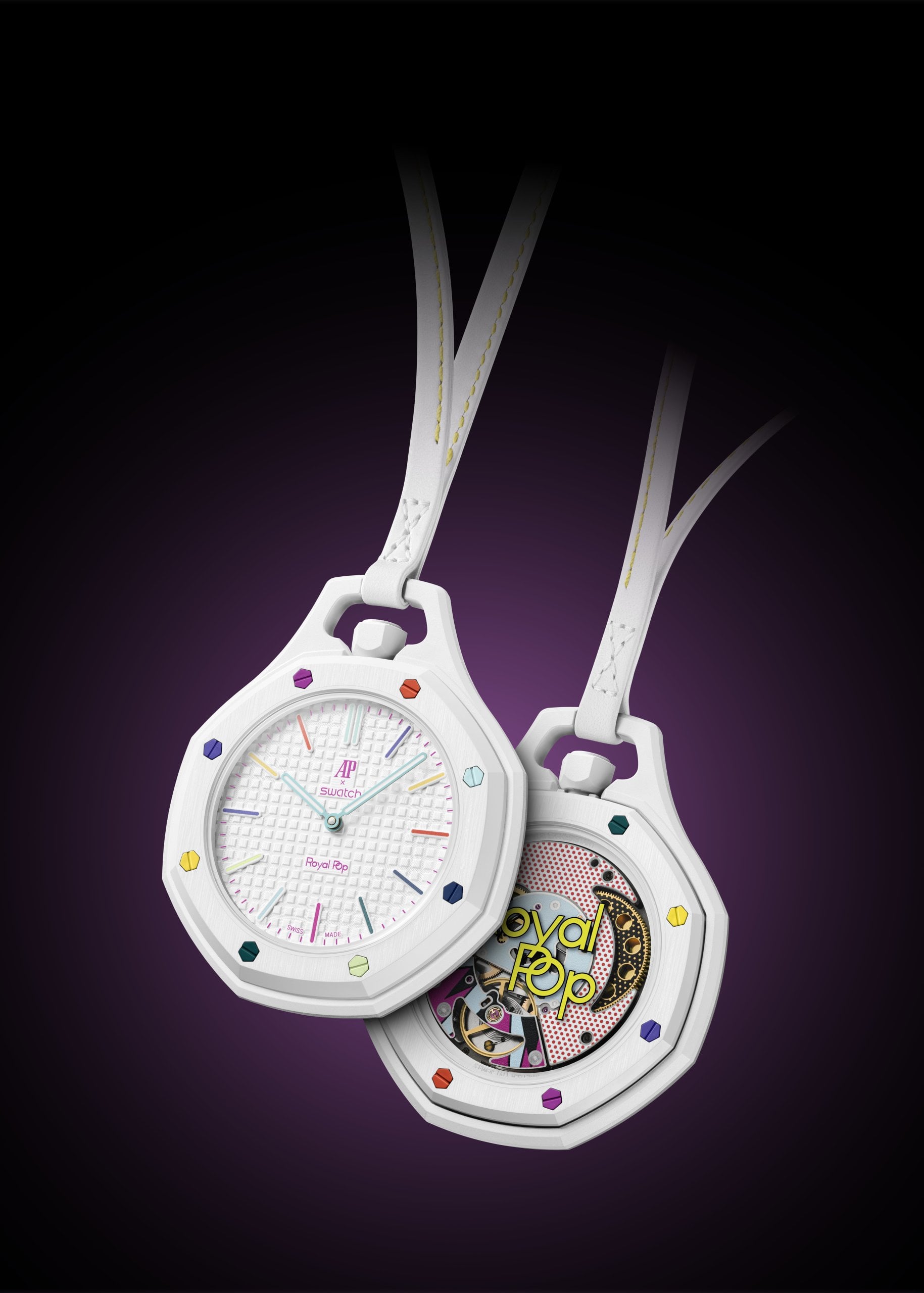 audemars piguet × swatch royal pop huit blanc:ssx03w100n