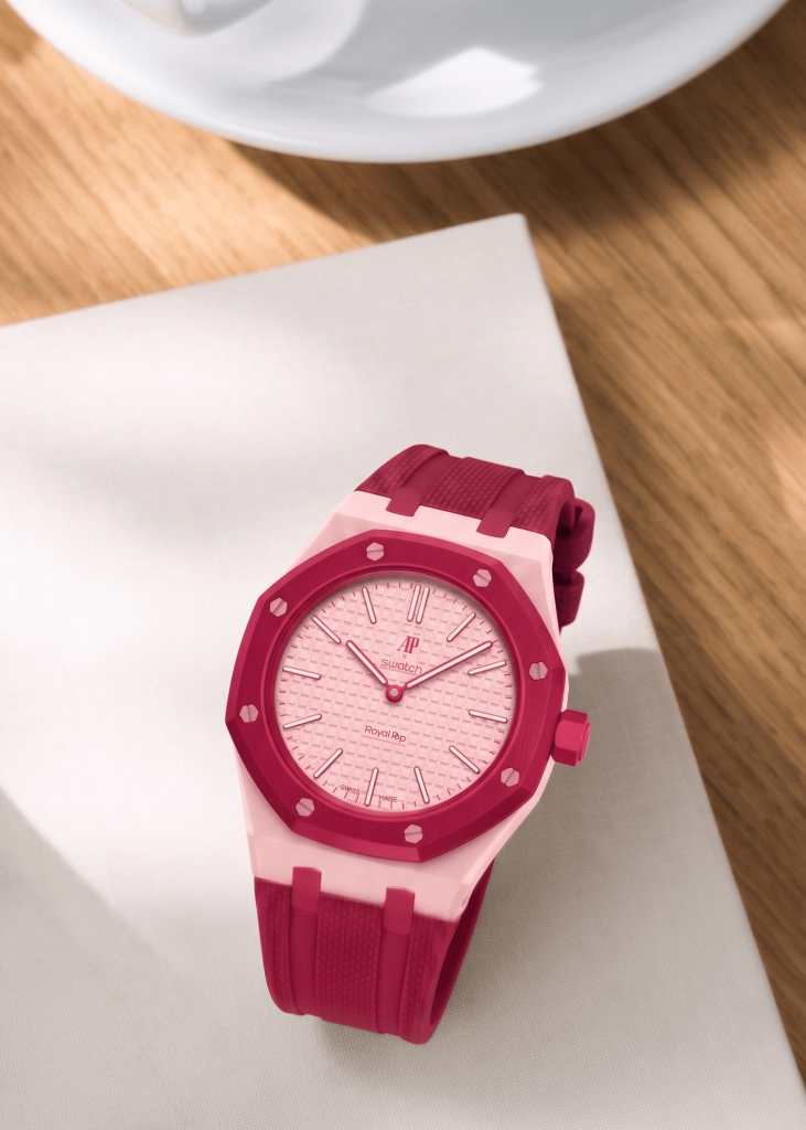 audemars piguet × swatch royal pop otto rosso armband