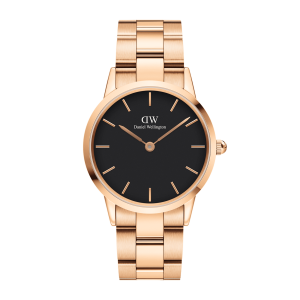 Rose Gold 32mm Watch Iconic Link Black