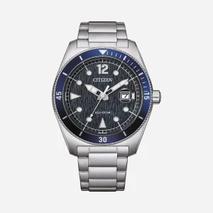 Citizen Eco-Drive Blå/Silver, Stållänk - AW1881-52L