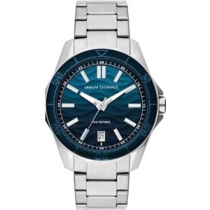 Armani Exchange Spencer 44mm AX1950 Vattentät i rostfritt med blå tavla och datum