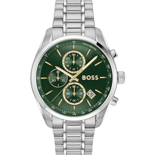 Boss green dial watch with steel bracelet boss green dial watch with steel bracelet