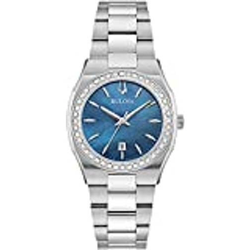 Bulova damer kvarts i rostfritt med band och diamanter – surveyor – 96r246 bulova damer kvarts i rostfritt med band och diamanter – surveyor – 96r246