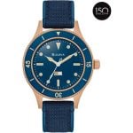 bulova mil ships archive 98a325 41 mm automatiskt safirglas blue