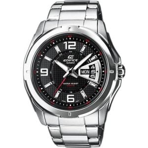 Casio Edifice Herrarmbandsur Massivt Rostfritt Stål 10 Bar Svart