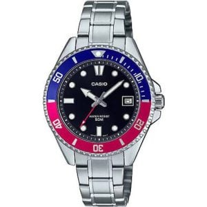 Casio Standard Analog Pepsi Bezel Black MDV-10D-1A3 Klocka