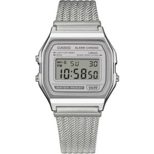 Casio Vintage A158WEM-7EF Silver Mesh Damklocka