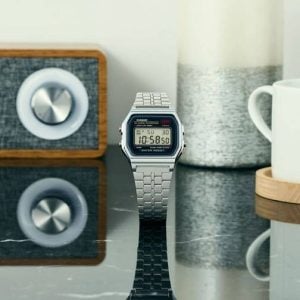 Casio Vintage A159WE-1EF Silver Rostfri Stål Damklocka