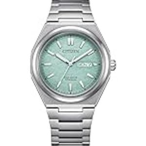 Citizen Super Titanium Turquoise Dial Eco-Drive AW0130-85M Men's Watch
