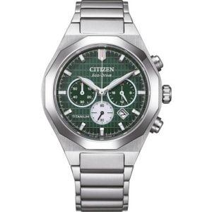 Citizen Zenshin Senkei Super Titanium CA4691-59X Grön Quartz Herrklocka