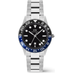 daniel wellington dw klocka 40mm iconic gmt link black blue ceramic bezel
