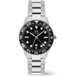 daniel wellington dw klocka 40mm iconic gmt link black ceramic bezel