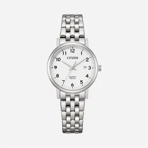 Citizen damklocka vit/stål, 28 mm - EU6090-54A