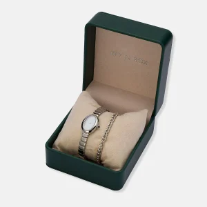 Ivy N Rox Viva klockset, oval silver/vit - 22mm