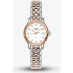 longines damklocka l4.274.3.92.7 flagship vit roseguldstonat