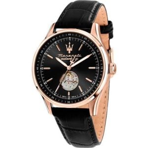 Maserati Sorpasso R8821124001 Herr 42 mm Analogt Mineralglas Black/Rose gold (21 mm)