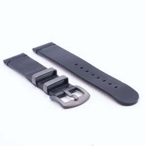 Schipper Svart Läder Klockband | 20mm | Gråfärgat Spänne | Fjäderstift