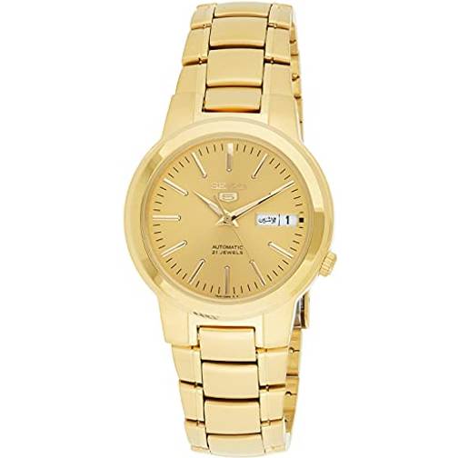 Seiko snka10 5 automatisk guldurtavla guldton rostfritt stål klocka seiko snka10 5 automatisk guldurtavla guldton rostfritt stål klocka