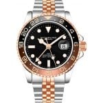stuehrling aquadiver 3968.4 man 42 mm analogt mineralglas 22 mm