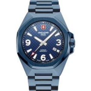 Swiss Alpine Military analog kvarts 7005.1 rostfritt stål, Blå/Blå/Blå 1195 sam