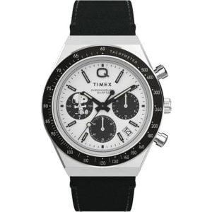 Timex Kronograf kvartsur för män med läderrem TW2W68900, Svart