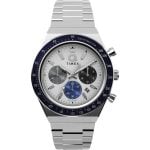 timex q chronograph tw2y36200 silver rostfri staal herrklocka