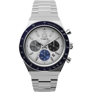 Timex Q Chronograph TW2Y36200 Silver Rostfri Stål Herrklocka