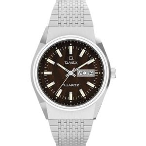 Timex mäns analog kvartsur med rostfritt stålrem TW2W62400, SILVER
