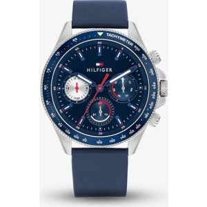 Tommy Hilfiger Clark 1792209 Blå Läder Quartz Herrklocka