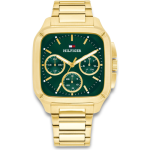 tommy hilfiger groen quartz herrklocka guld rostfri staal