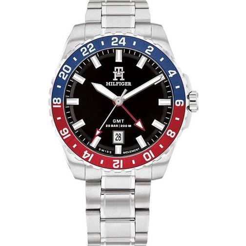 Tommy hilfiger svart quartz herrklocka th85 gmt 1792131 tommy hilfiger svart quartz herrklocka th85 gmt 1792131