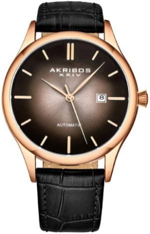 Akribos XXIV Herrklocka AK1123TTR Mechanical Brun/Läder Ø44 mm