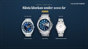 bästa klockan under 2000 kr – topp 3: casio edifice (bäst i test), lorus automatic (bäst mekanisk) och daniel wellington iconic (snyggast)