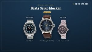 bästa seiko klockan – topp 3: seiko presage cocktail time (bäst totalt), seiko 5 sports (bäst prisvärt) och seiko prospex samurai (bäst dykare)