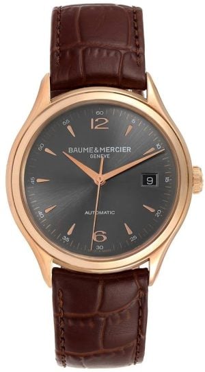 Baume & Mercier Herrklocka MOA10059 CLIFTON Grå/Läder Ø38.8 mm