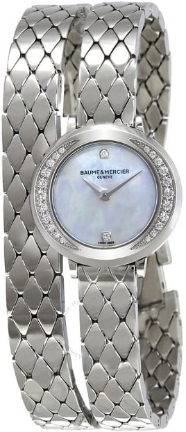 Baume & Mercier Damklocka M0A10289 Promesse Vit/Stål Ø22 mm