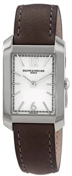 Baume & Mercier Damklocka M0A10471 Hampton Silverfärgad/Läder