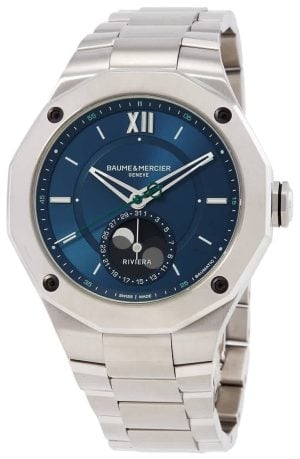 Baume & Mercier Herrklocka M0A10682 Riviera Blå/Stål Ø43 mm