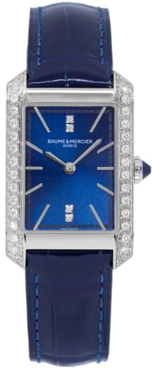 Baume & Mercier Damklocka M0A10709 Hampton Blå/Läder 34.9x22.2