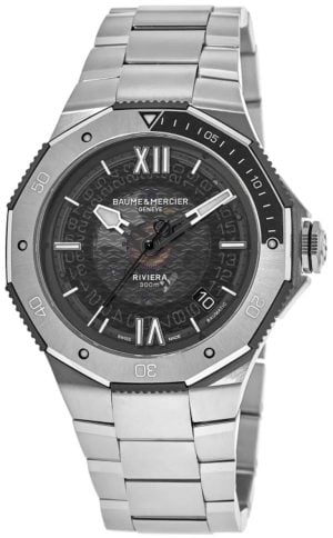 Baume & Mercier Herrklocka M0A10717 Riviera Grå/Stål Ø42 mm