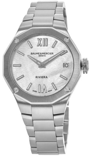 Baume & Mercier Damklocka M0A10729 Riviera Silverfärgad/Stål