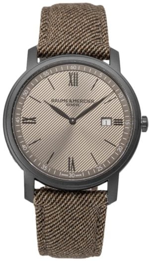 Baume & Mercier Herrklocka M0A10767 Classima Grå/Textil Ø42 mm