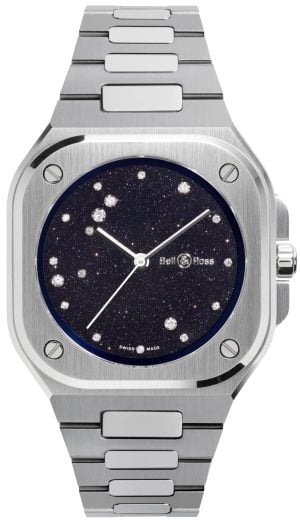 Bell & Ross Damklocka BR05A-S-EA-ST/SST BR 05 Blå/Stål 36x36 mm
