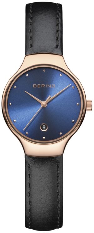 Bering Damklocka 13326-467 Classic Blå/Läder Ø15 mm